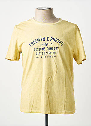 Tricou elasticitate mâneci scurte galben FREEMAN T.PORTER bărbat