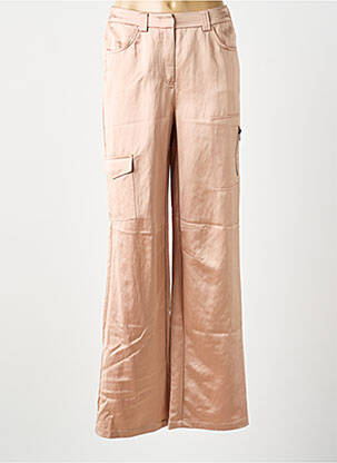 Pantalon cargo talie elastică mărime normală roz YAYA femeie