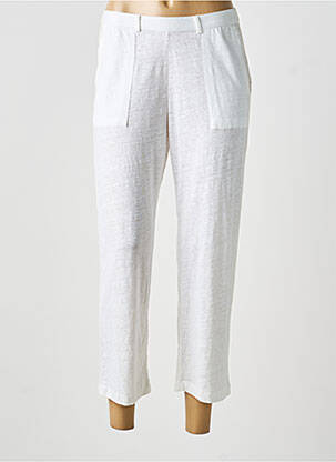 Pantalon 7/8 elasticitate mărime normală alb MAJESTIC FILATURES femeie