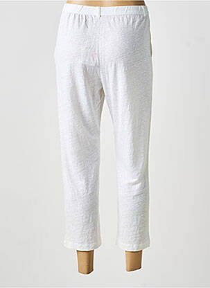 Pantalon 7/8 elasticitate mărime normală alb MAJESTIC FILATURES femeie