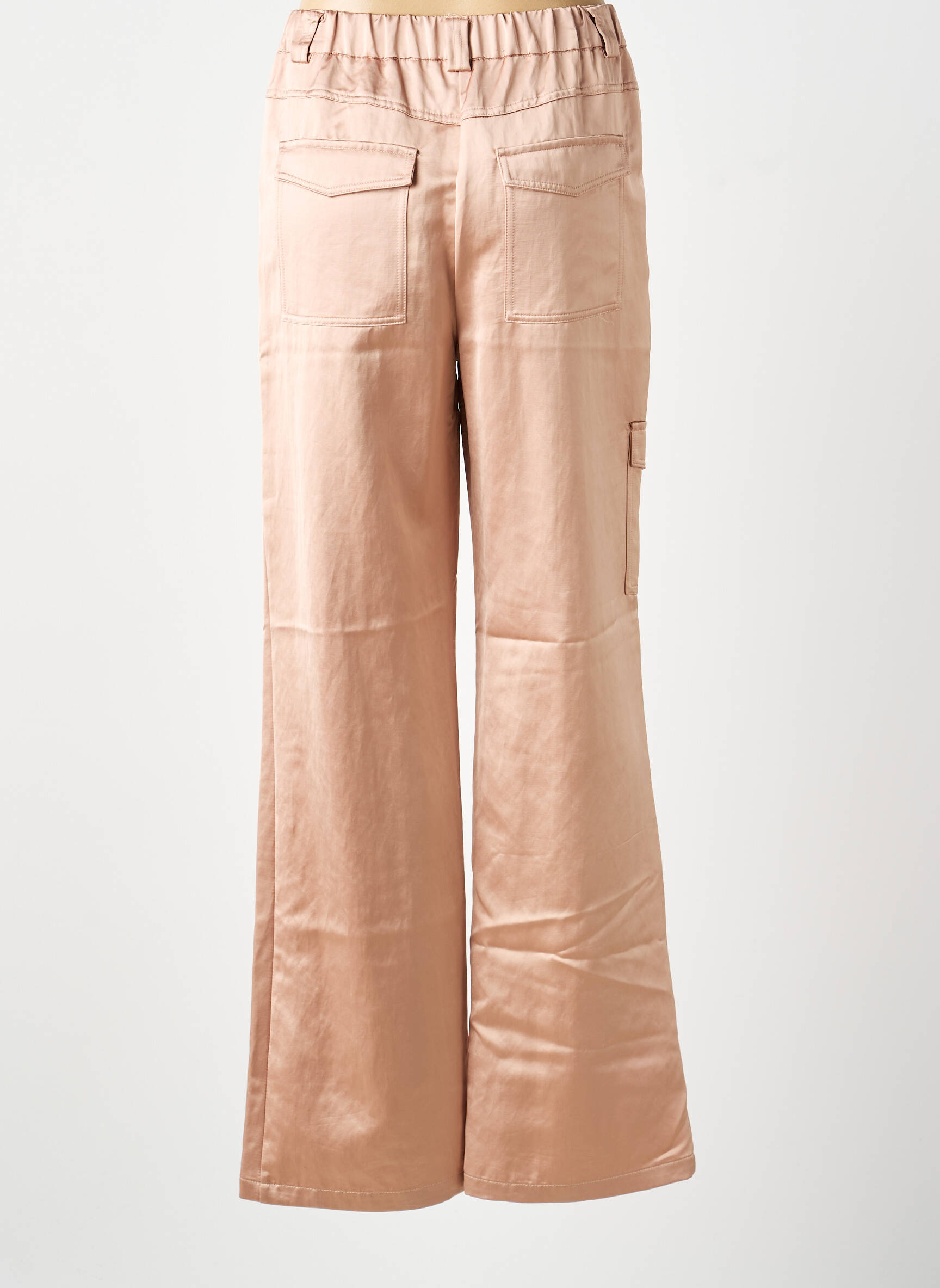 Pantalon cargo croială dreaptă mărime normală roz YAYA femeie