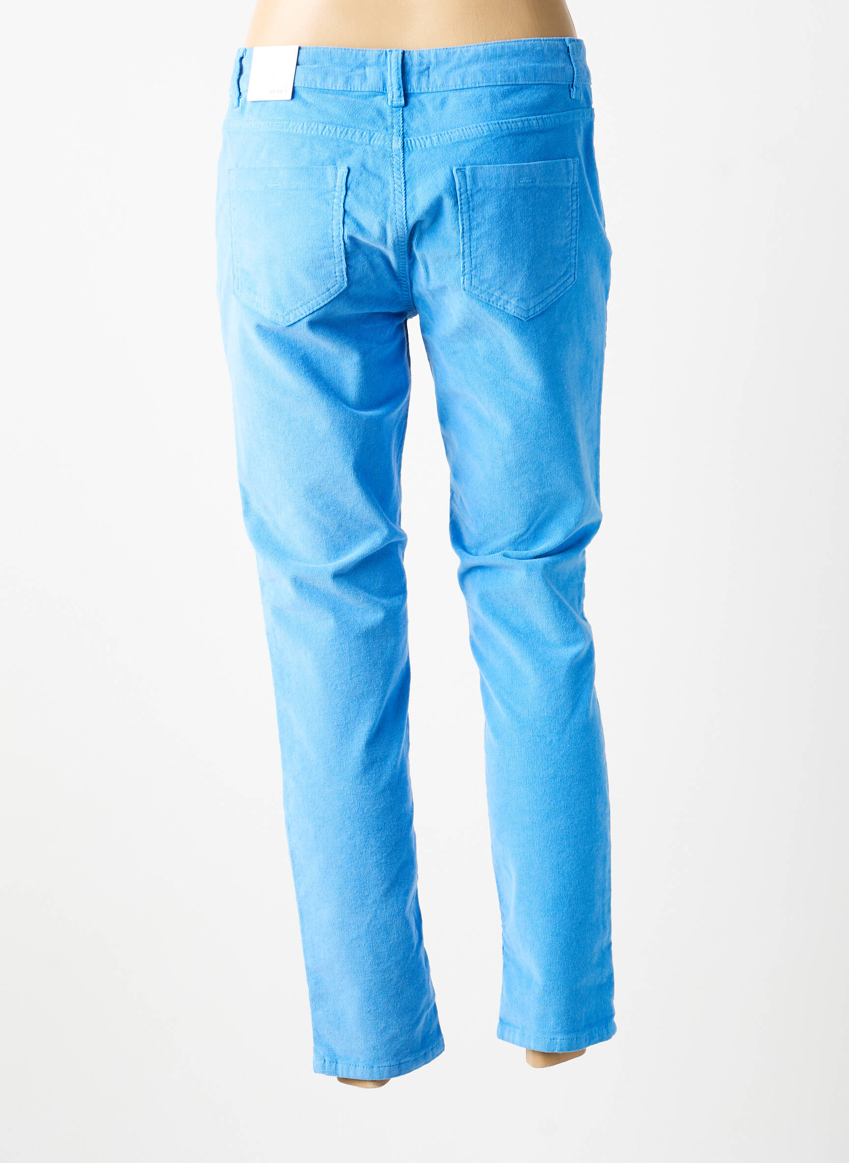 Pantalon slim elasticitate mărime normală albastru OUI femeie