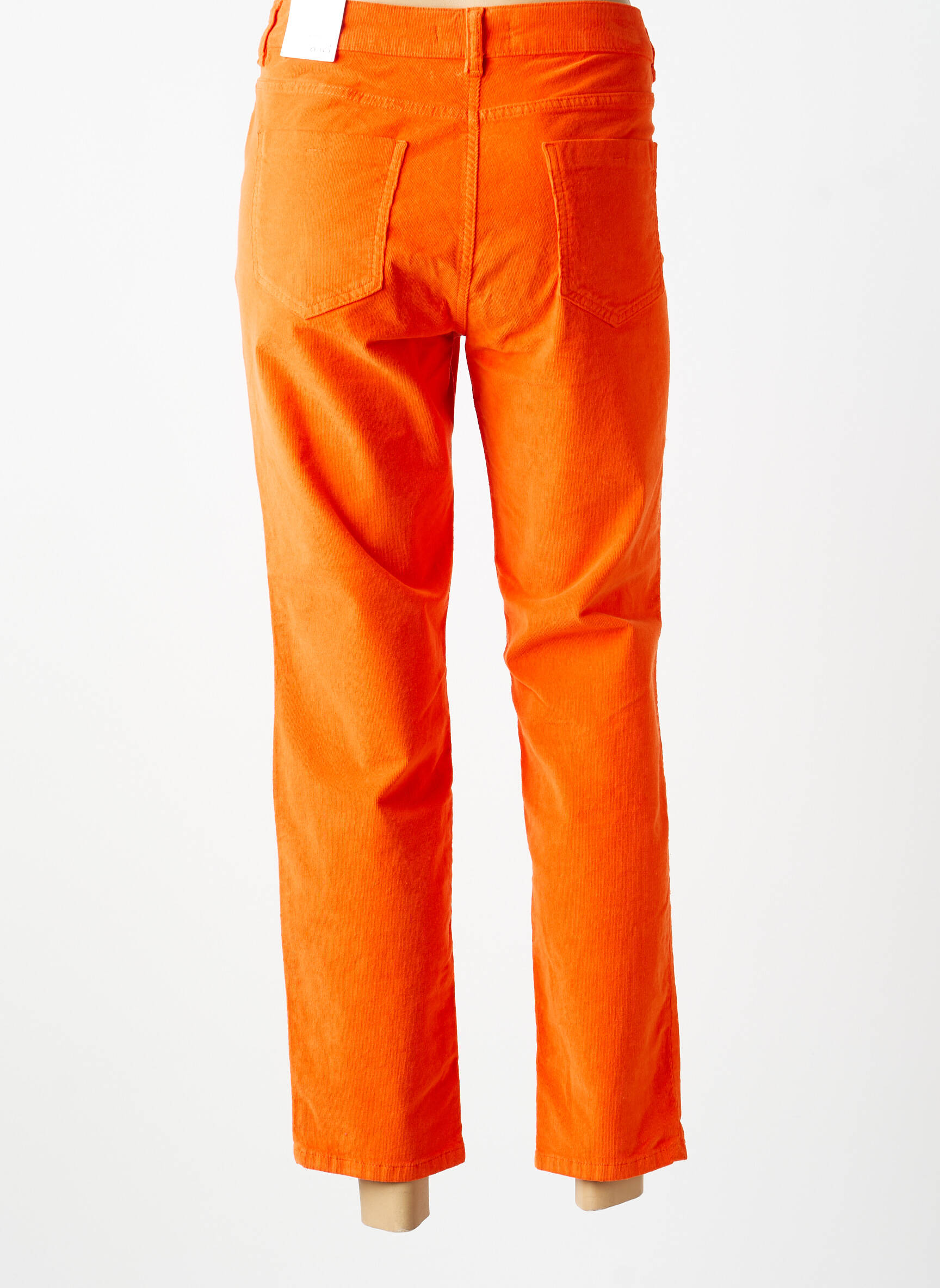 Pantalon slim elasticitate mărime normală portocalie OUI femeie