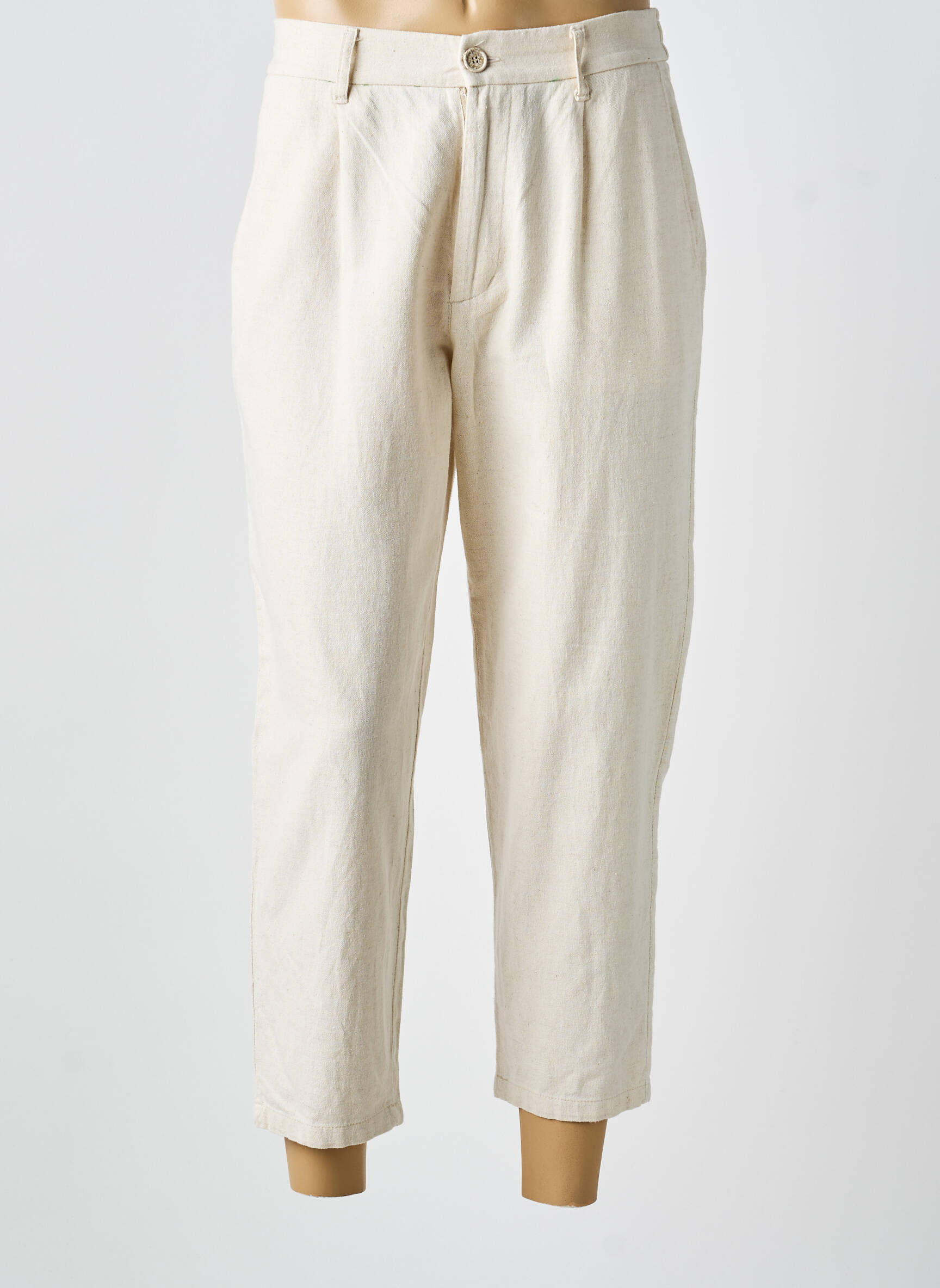 Pantalon 7/8 talie elastică mărime normală bej IMPERIAL femeie