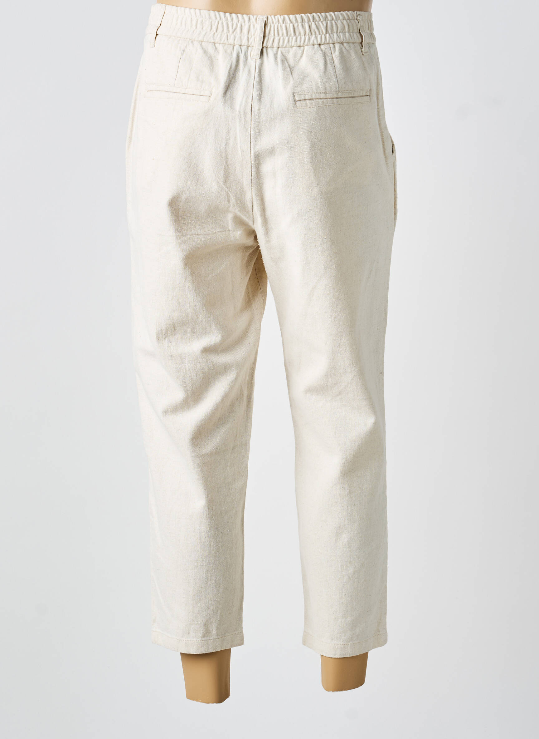 Pantalon 7/8 talie elastică mărime normală bej IMPERIAL femeie