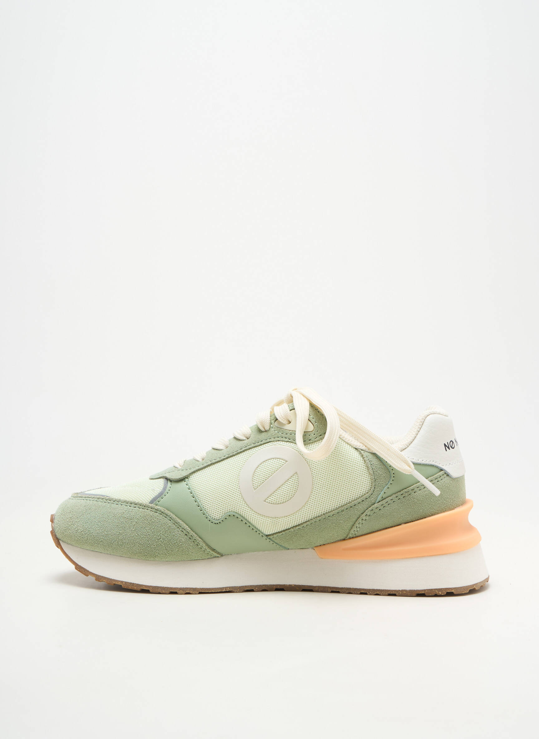 Adidași vârf rotund toc de 4 la 6 cm verde NO NAME femeie