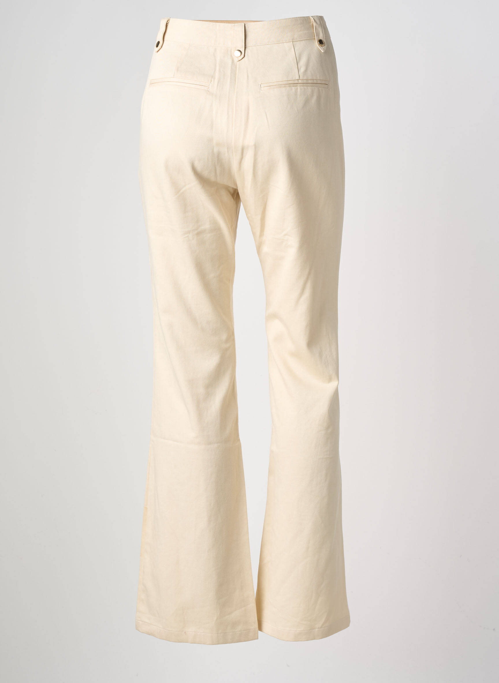 Pantalon evazat elasticitate mărime normală bej LA PETITE ETOILE femeie