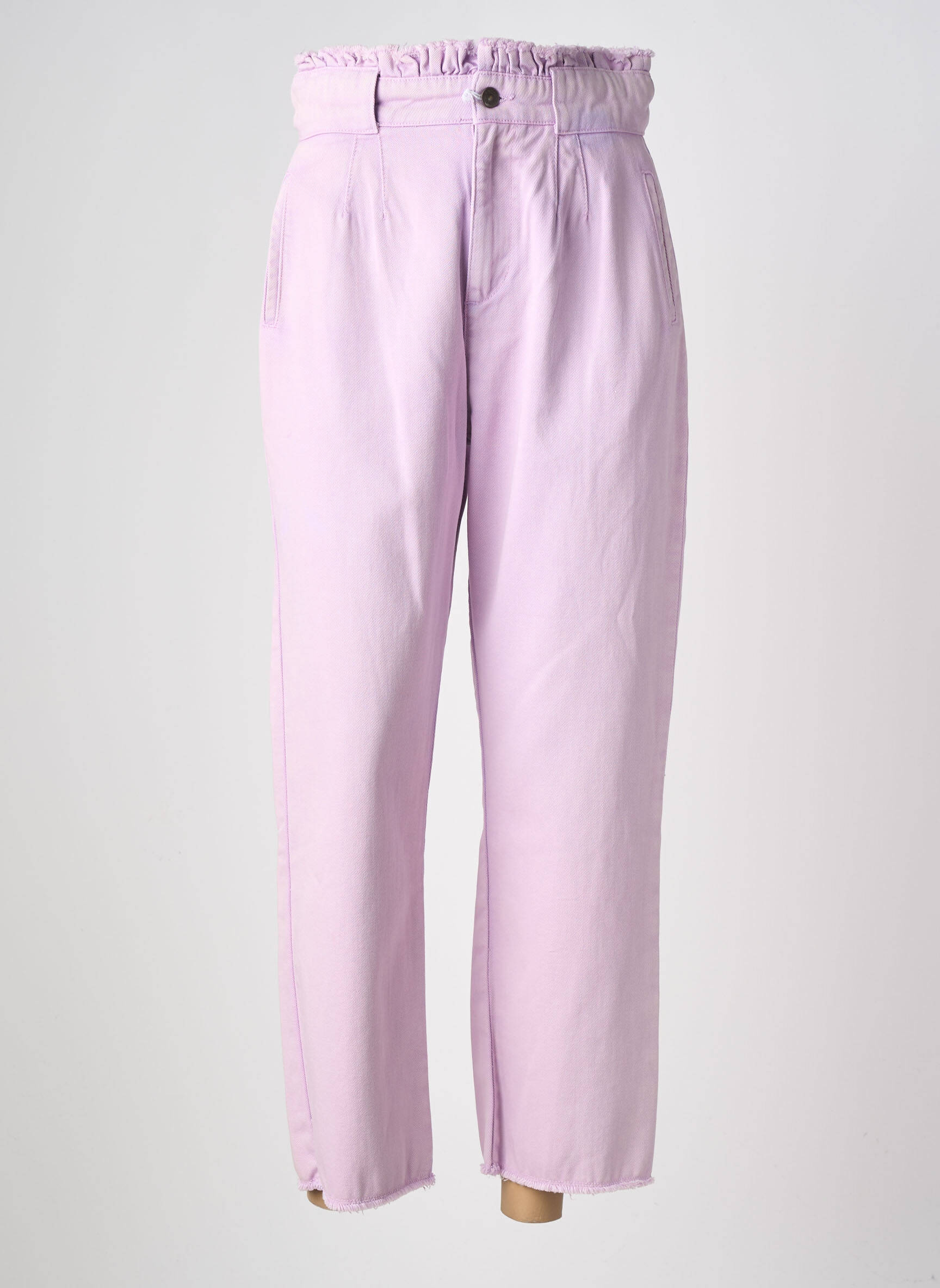 Pantalon drept elasticitate talie înaltă violet KANOPE femeie