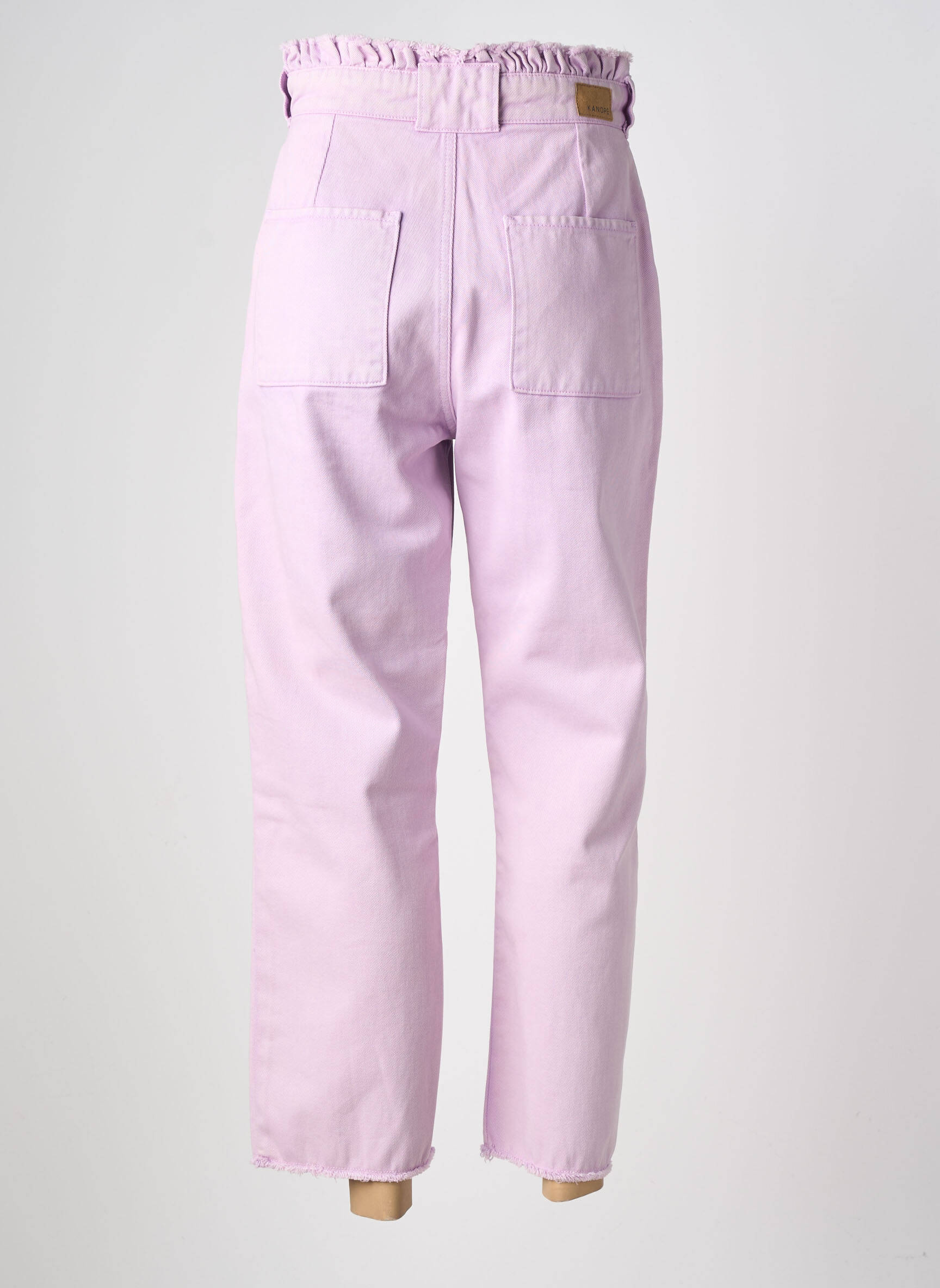 Pantalon drept elasticitate talie înaltă violet KANOPE femeie