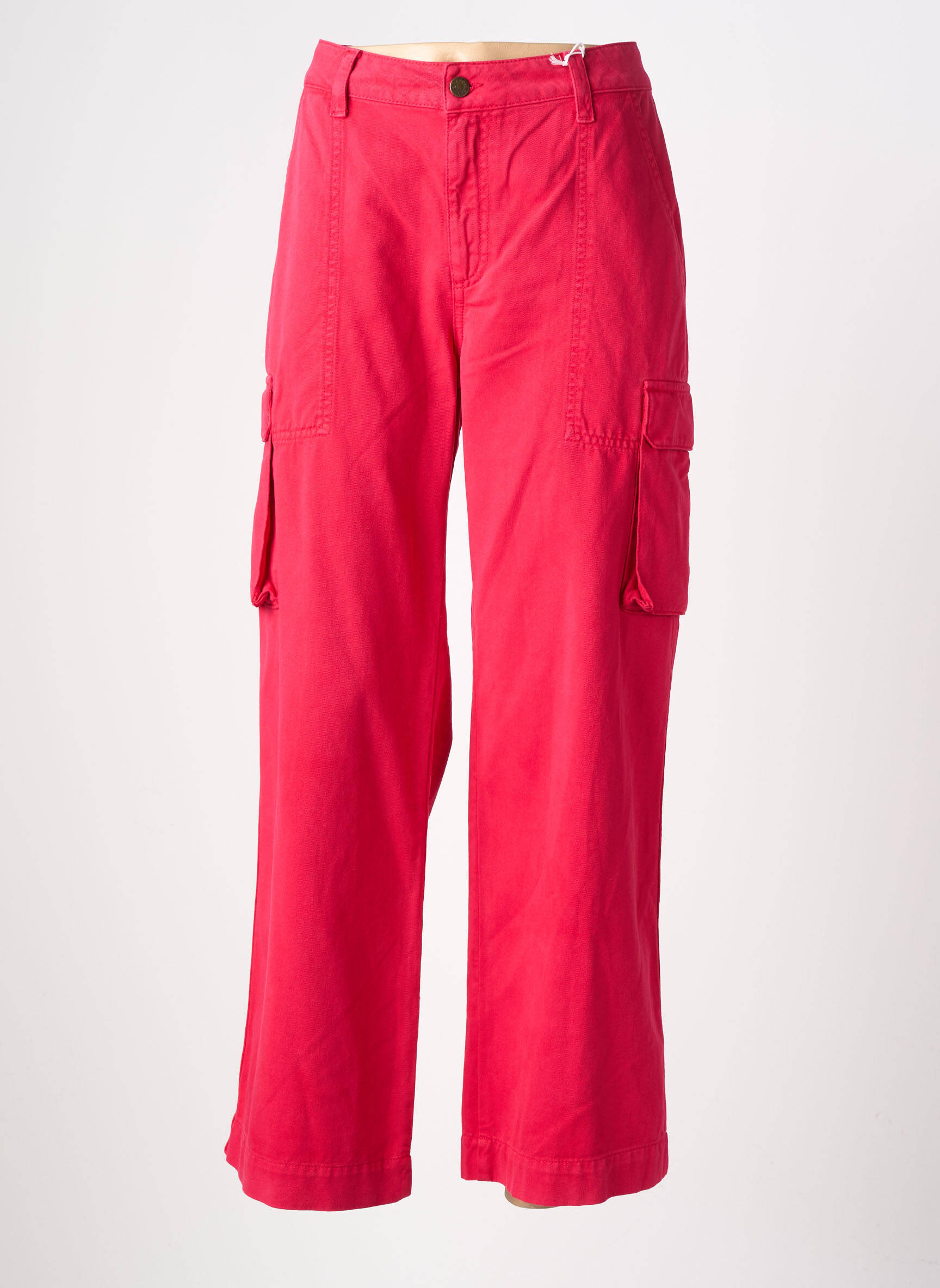 Pantalon cargo buzunare mărime normală roz KANOPE femeie