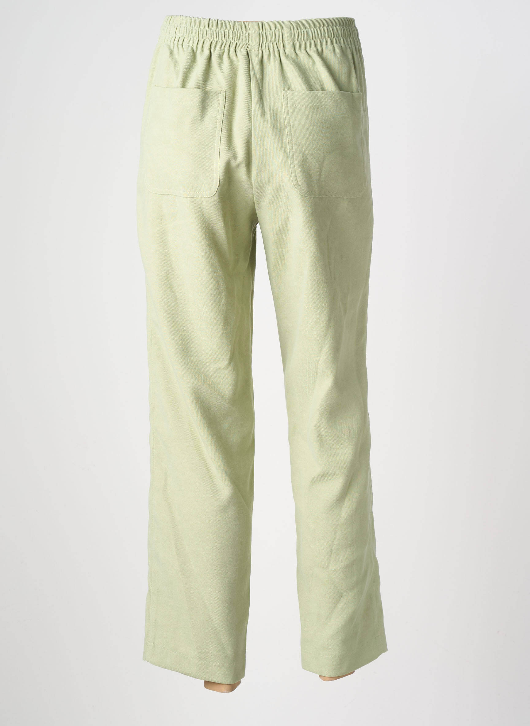Pantalon drept elasticitate talie înaltă verde EMILIE.K femeie
