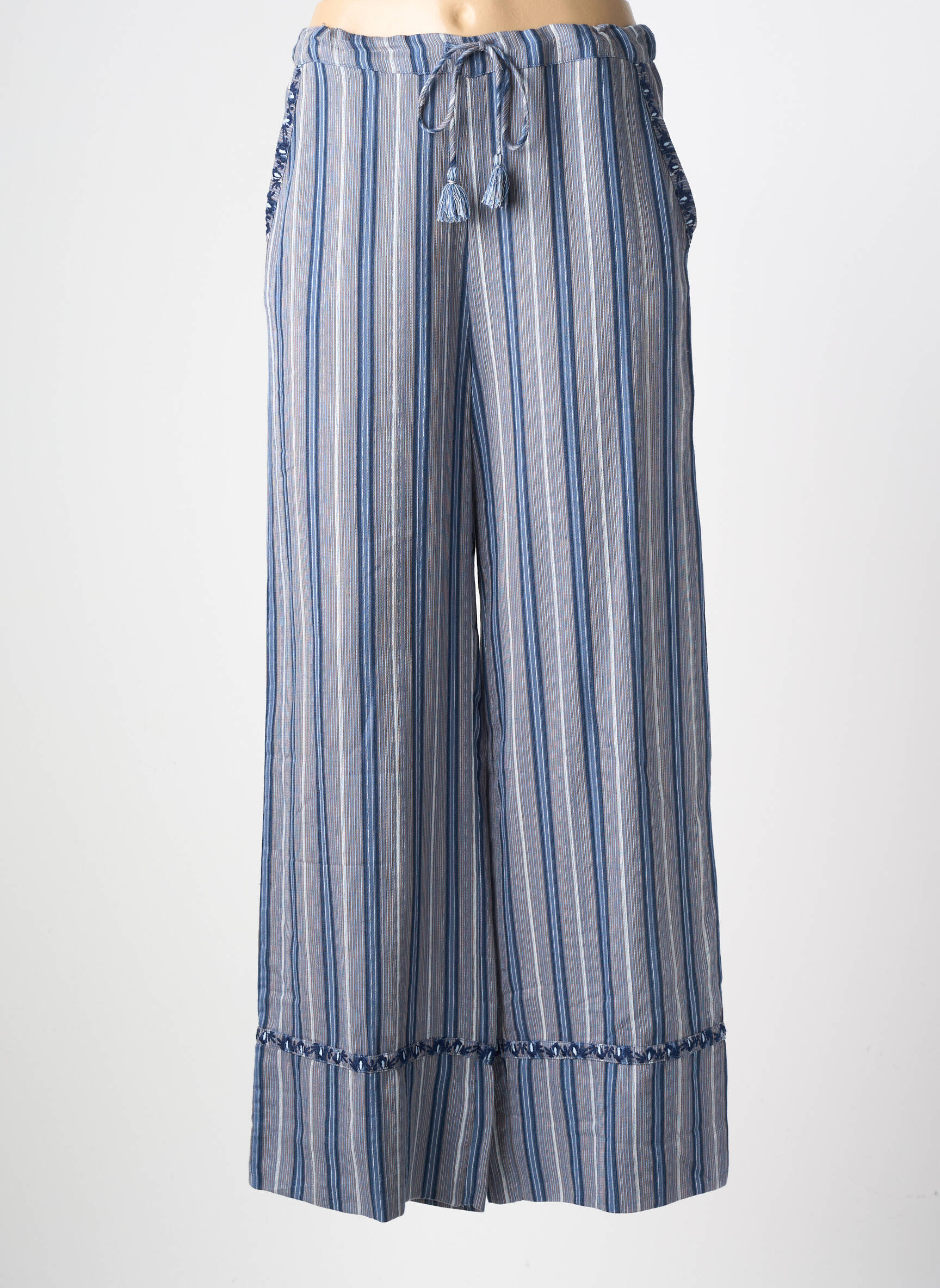 Pantalon larg croială fluidă mărime normală albastru LA PETITE ETOILE femeie