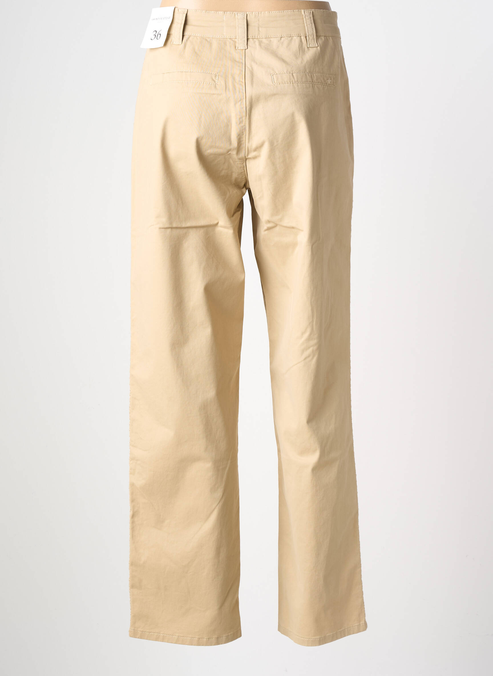 Pantalon evazat elasticitate mărime normală bej LA PETITE ETOILE femeie