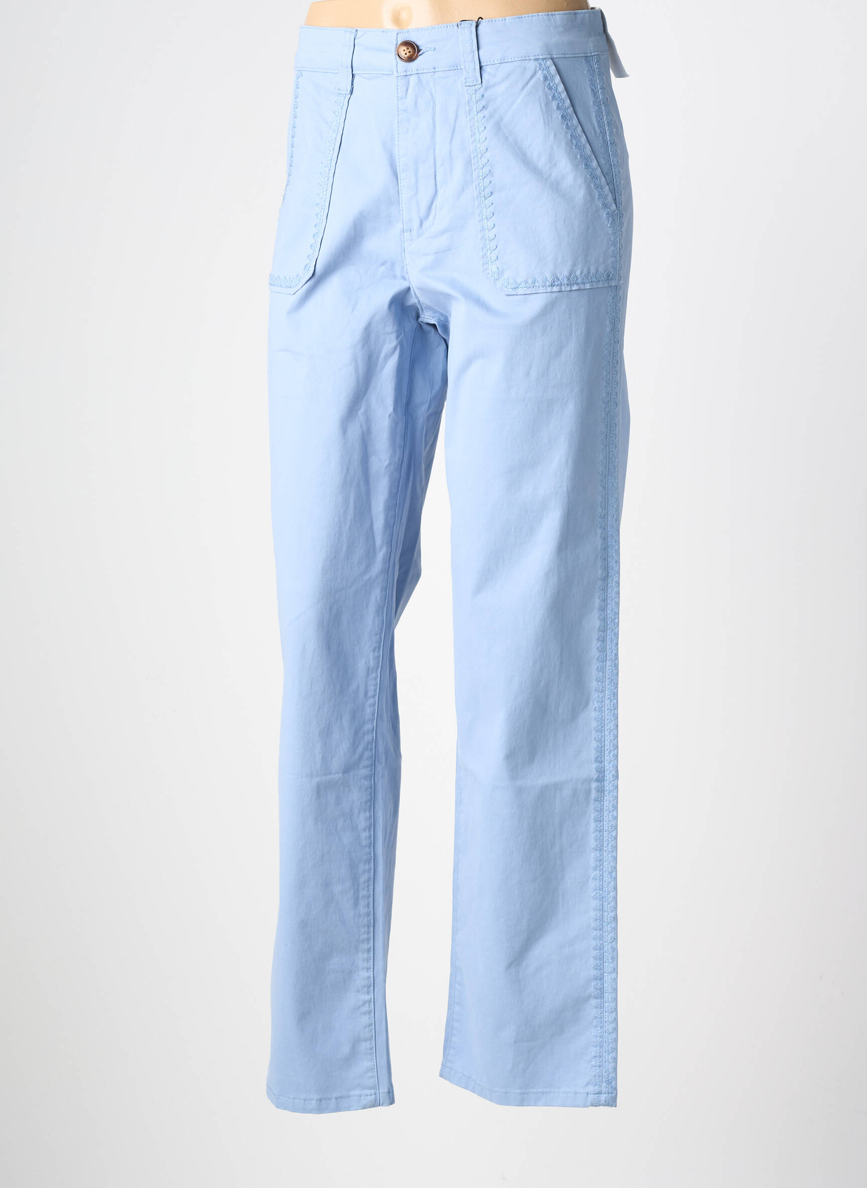 Pantalon evazat elasticitate mărime normală albastru LA PETITE ETOILE femeie