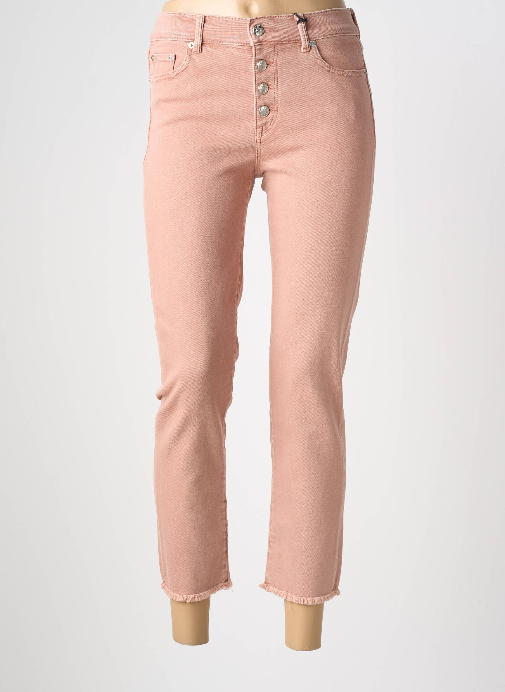 Blugi cu croială slim elasticitate mărime normală roz NVY DENIM femeie
