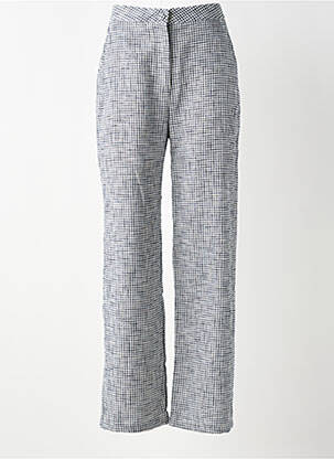 Pantalon drept talie cu cleme talie înaltă albastru LA PETITE ETOILE femeie