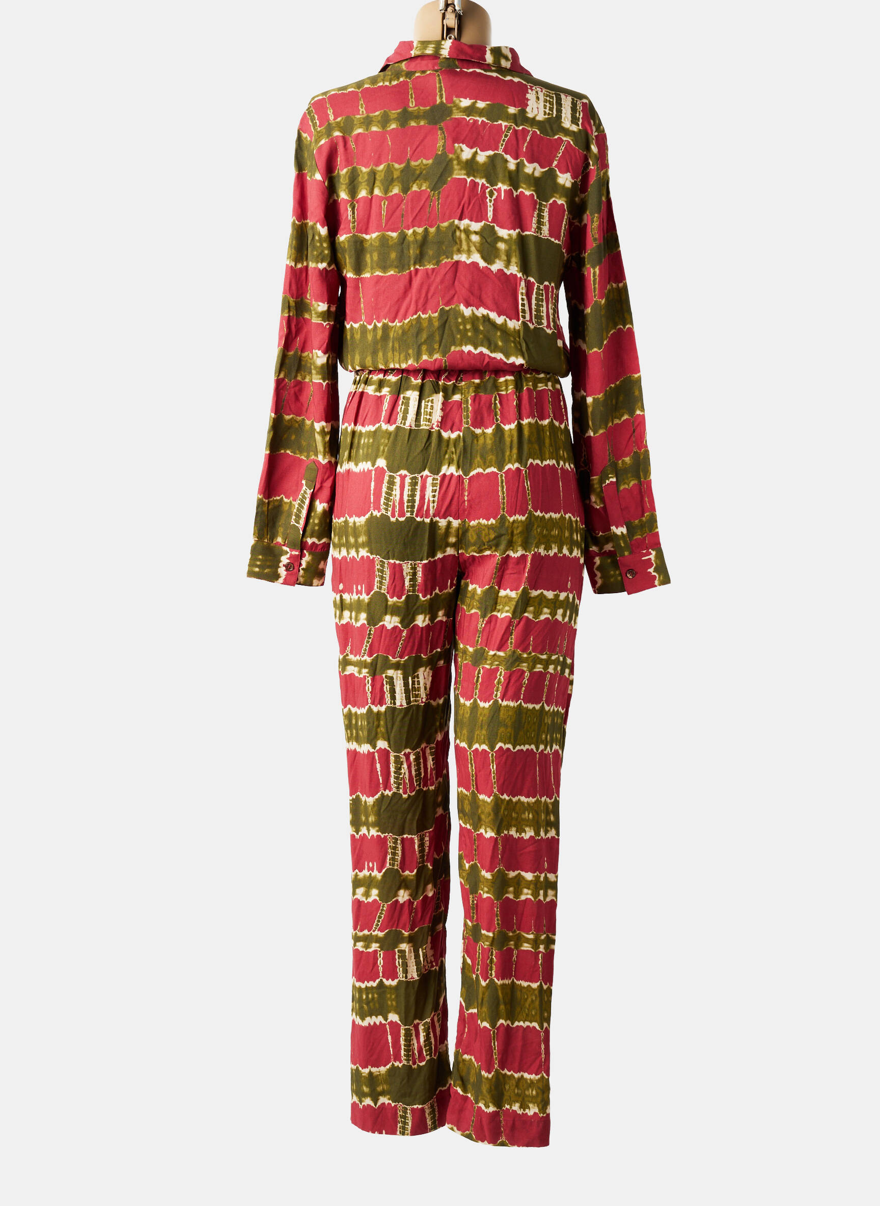 Salopetă-pantalon croială cambrată mâneci lungi roșu LA PETITE ETOILE femeie