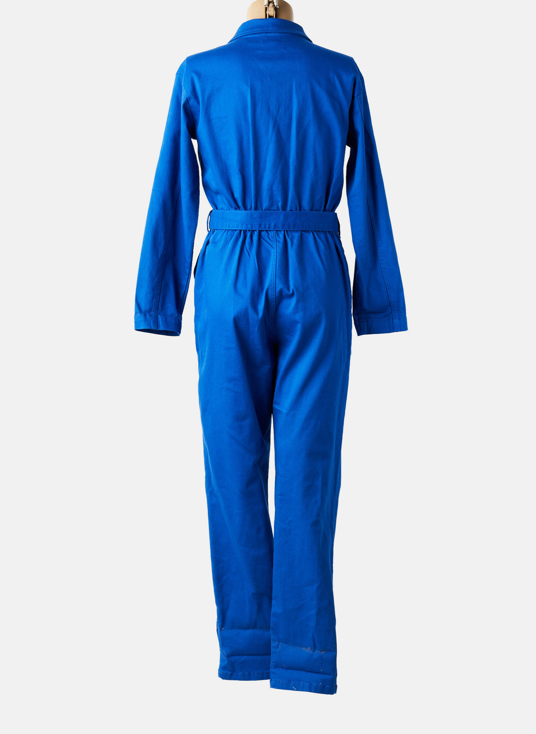 Salopetă-pantalon guler de bluză mâneci lungi albastru LA PETITE ETOILE femeie