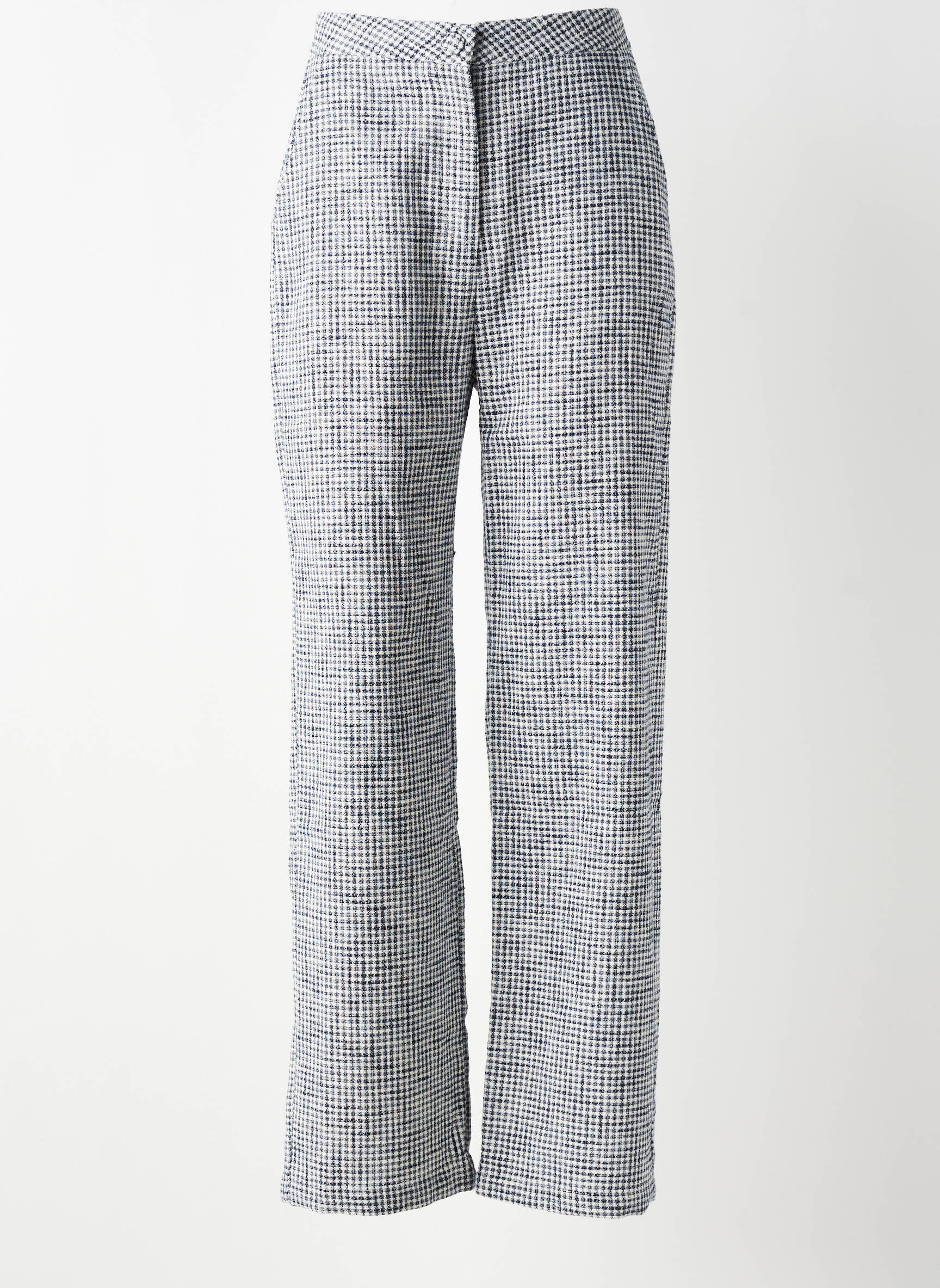 Pantalon drept talie cu cleme talie înaltă albastru LA PETITE ETOILE femeie