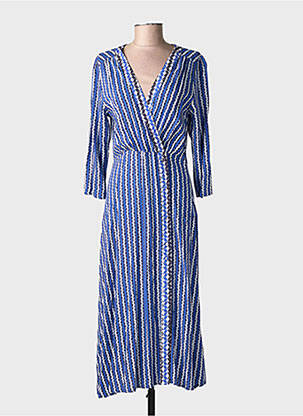 Rochie midi mâneci lungi mâneci lungi albastru LA PETITE ETOILE femeie