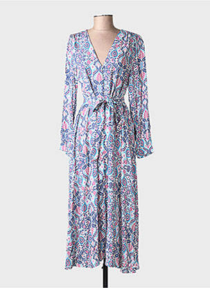 Rochie lungă mâneci lungi mâneci lungi albastru LA PETITE ETOILE femeie