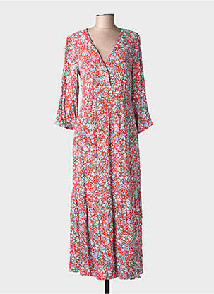 Rochie lungă mâneci lungi mâneci lungi roșu YUKA femeie