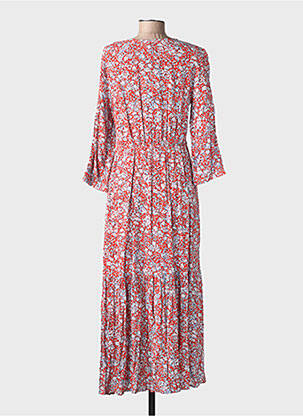 Rochie lungă mâneci lungi mâneci lungi roșu YUKA femeie