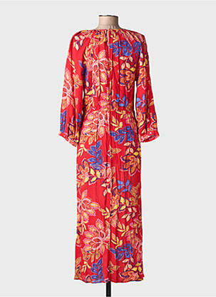 Rochie lungă mâneci lungi mâneci lungi roșu LA PETITE ETOILE femeie
