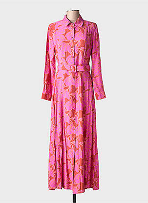 Rochie lungă mâneci lungi mâneci lungi roz LA PETITE ETOILE femeie