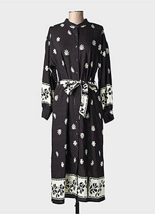 Rochie lungă mâneci lungi mâneci lungi negru EMILIE.K femeie