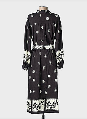 Rochie lungă mâneci lungi mâneci lungi negru EMILIE.K femeie