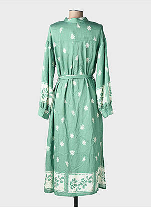 Rochie lungă mâneci lungi mâneci lungi verde EMILIE.K femeie