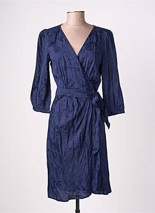 Rochie midi mâneci 3/4 mâneci 3/4 albastru LA PETITE ETOILE femeie