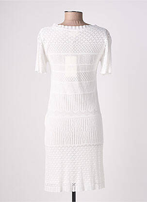 Rochie midi mâneci scurte mâneci scurte alb ARTLOVE femeie