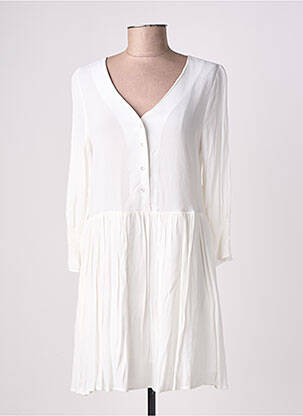 Rochie scurtă mâneci lungi mâneci lungi alb EMILIE.K femeie