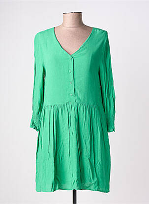 Rochie scurtă mâneci lungi mâneci lungi verde EMILIE.K femeie
