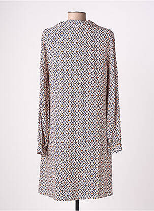 Rochie midi imprimeu fantezie mâneci lungi roz EMILIE.K femeie