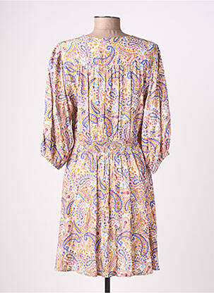 Rochie midi mâneci 3/4 mâneci 3/4 galben LA PETITE ETOILE femeie