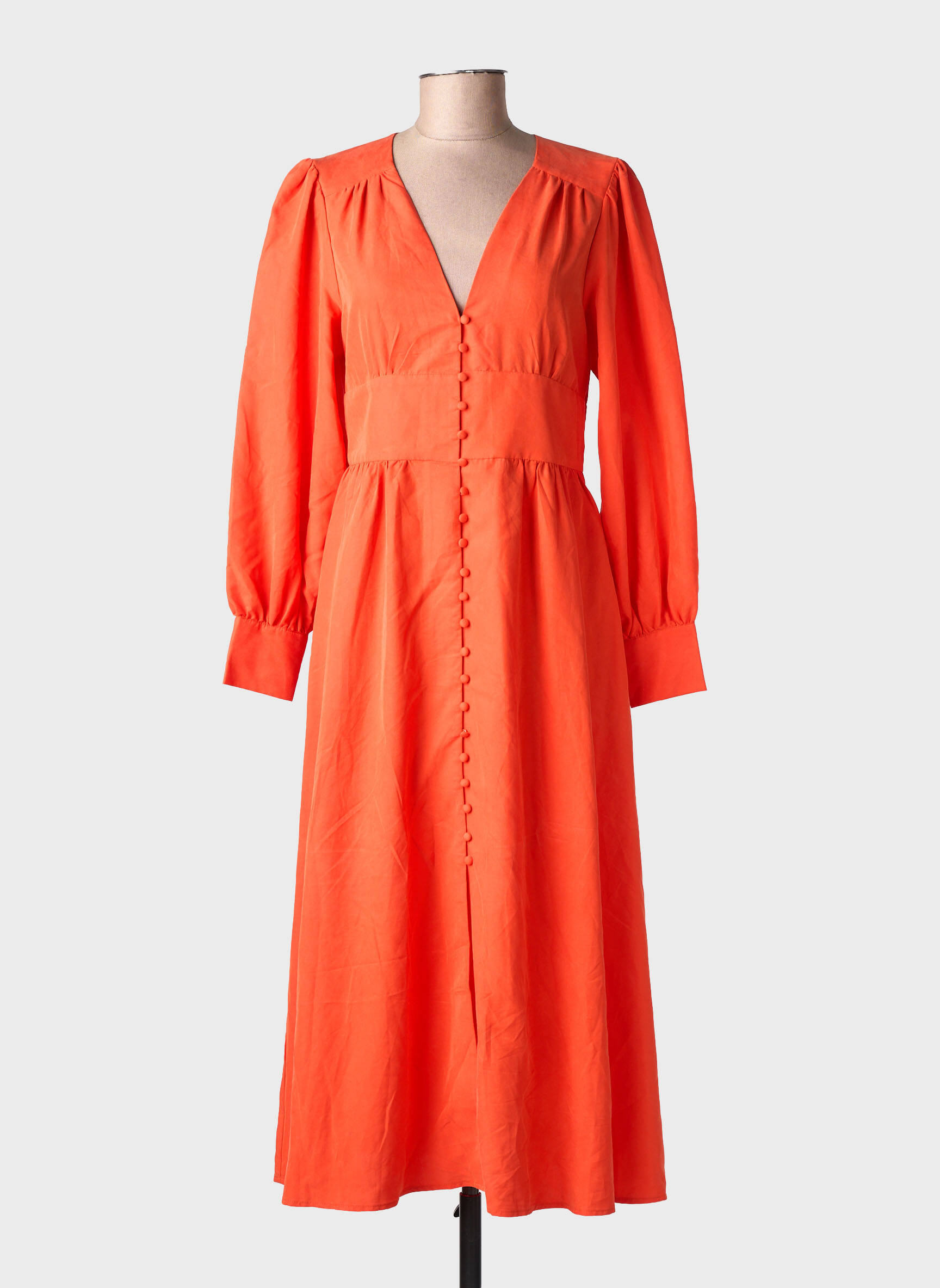 Rochie lungă mâneci lungi mâneci lungi roșu YUKA femeie