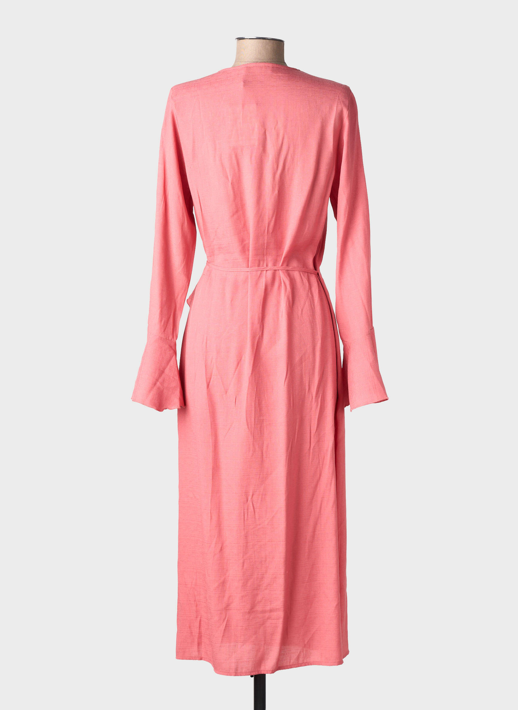 Rochie lungă mâneci lungi mâneci lungi roz LA PETITE ETOILE femeie