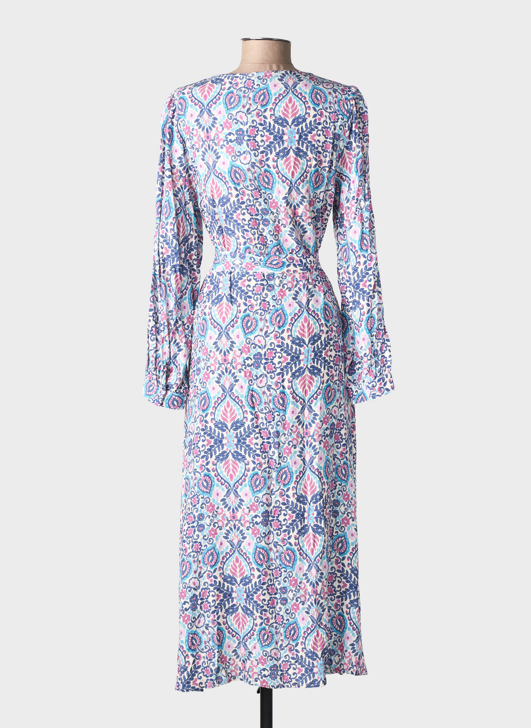 Rochie lungă mâneci lungi mâneci lungi albastru LA PETITE ETOILE femeie