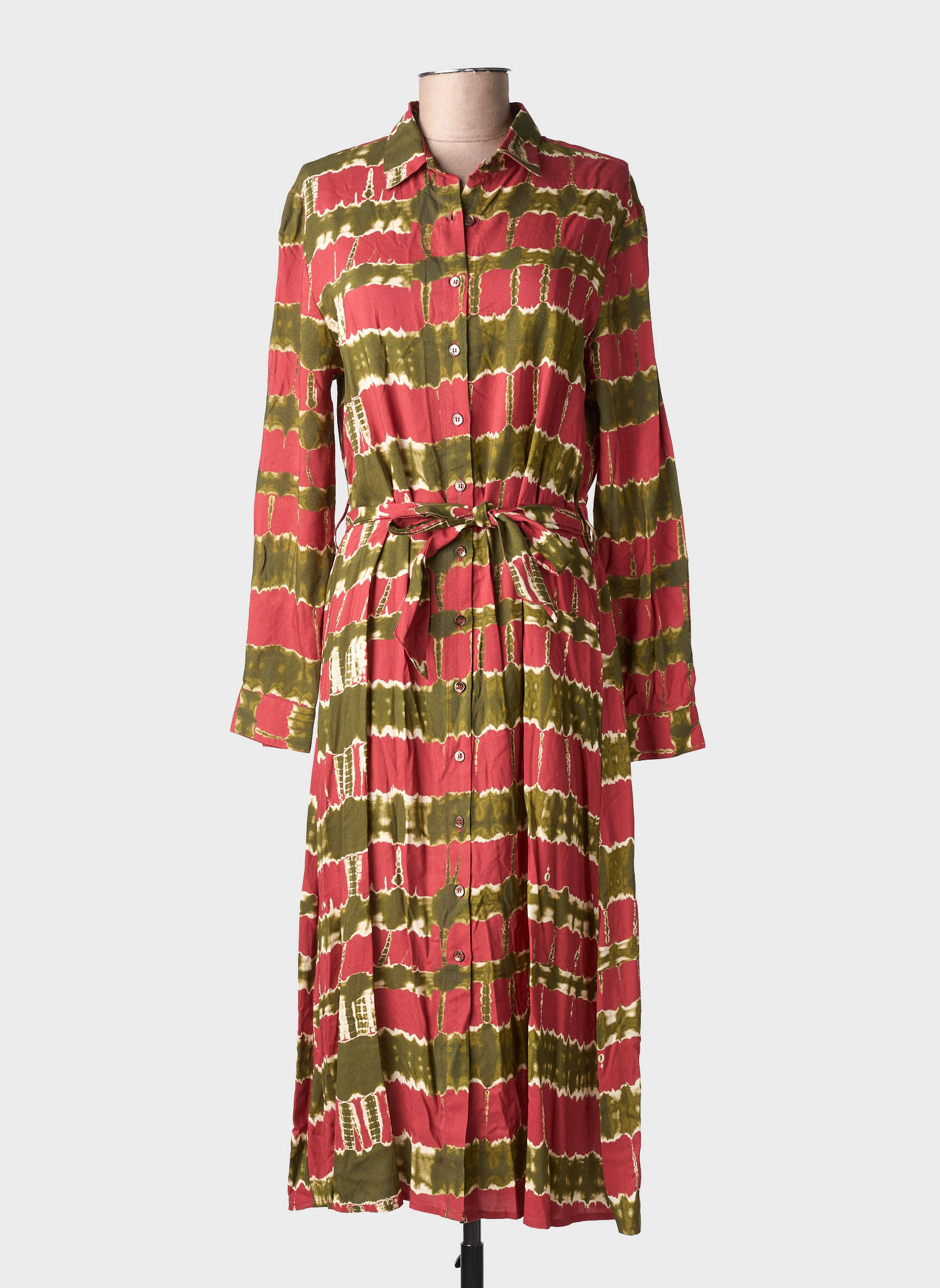 Rochie lungă mâneci lungi mâneci lungi roșu LA PETITE ETOILE femeie