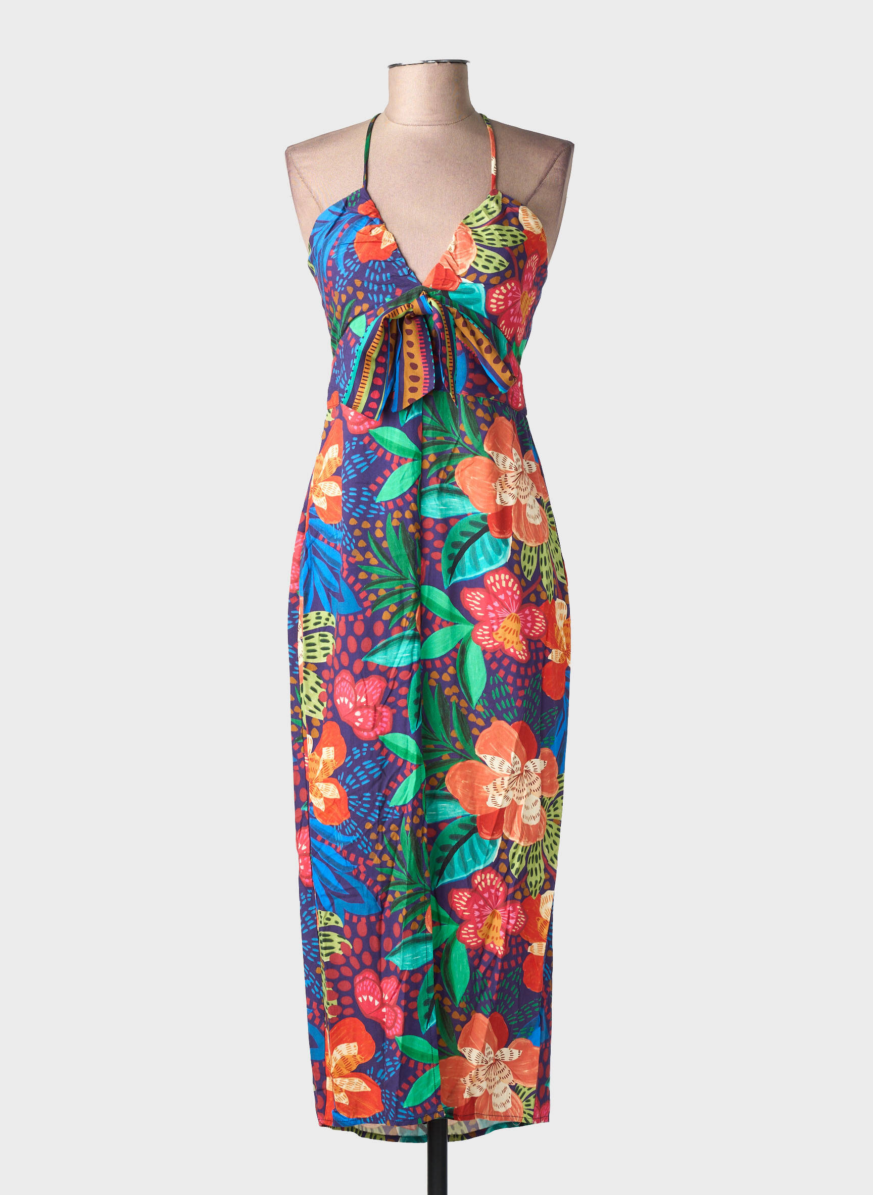 Rochie midi fără mâneci fără mâneci albastru LA PETITE ETOILE femeie