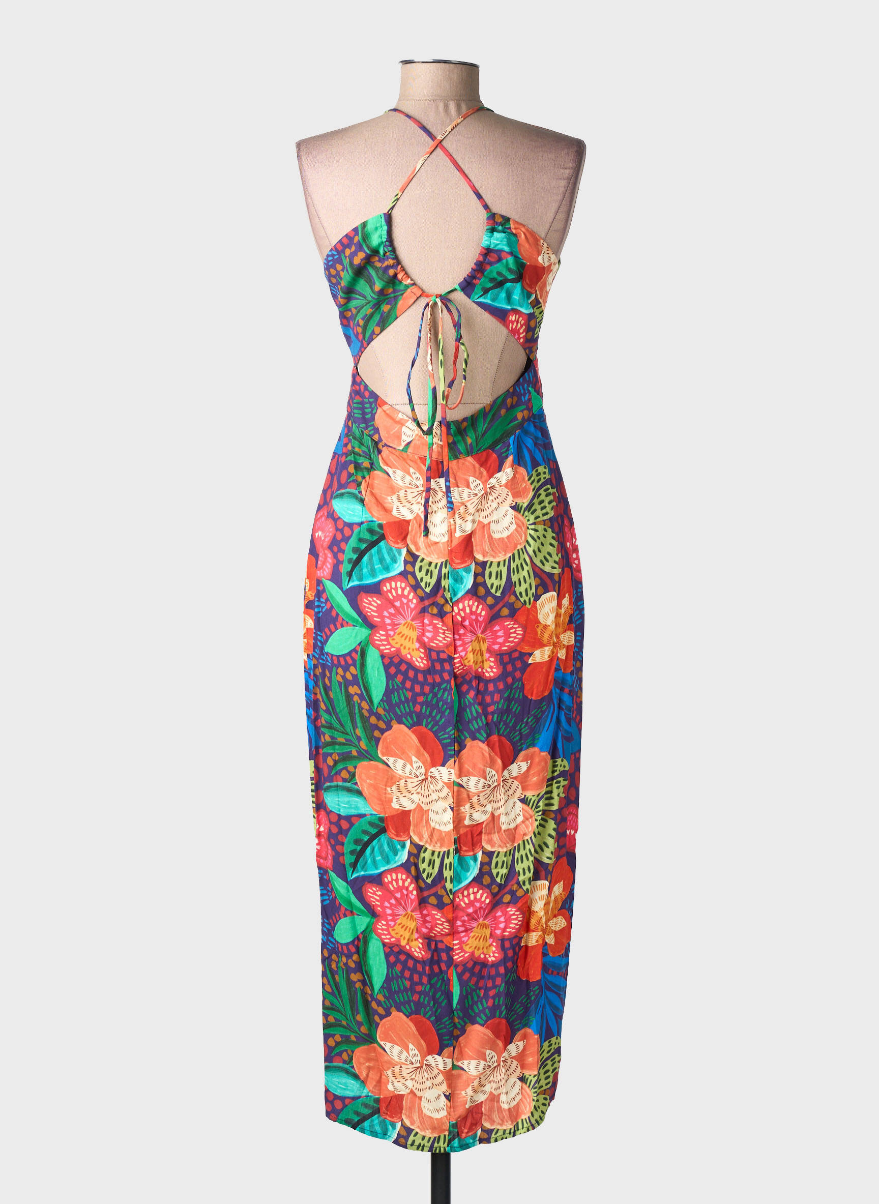 Rochie midi fără mâneci fără mâneci albastru LA PETITE ETOILE femeie