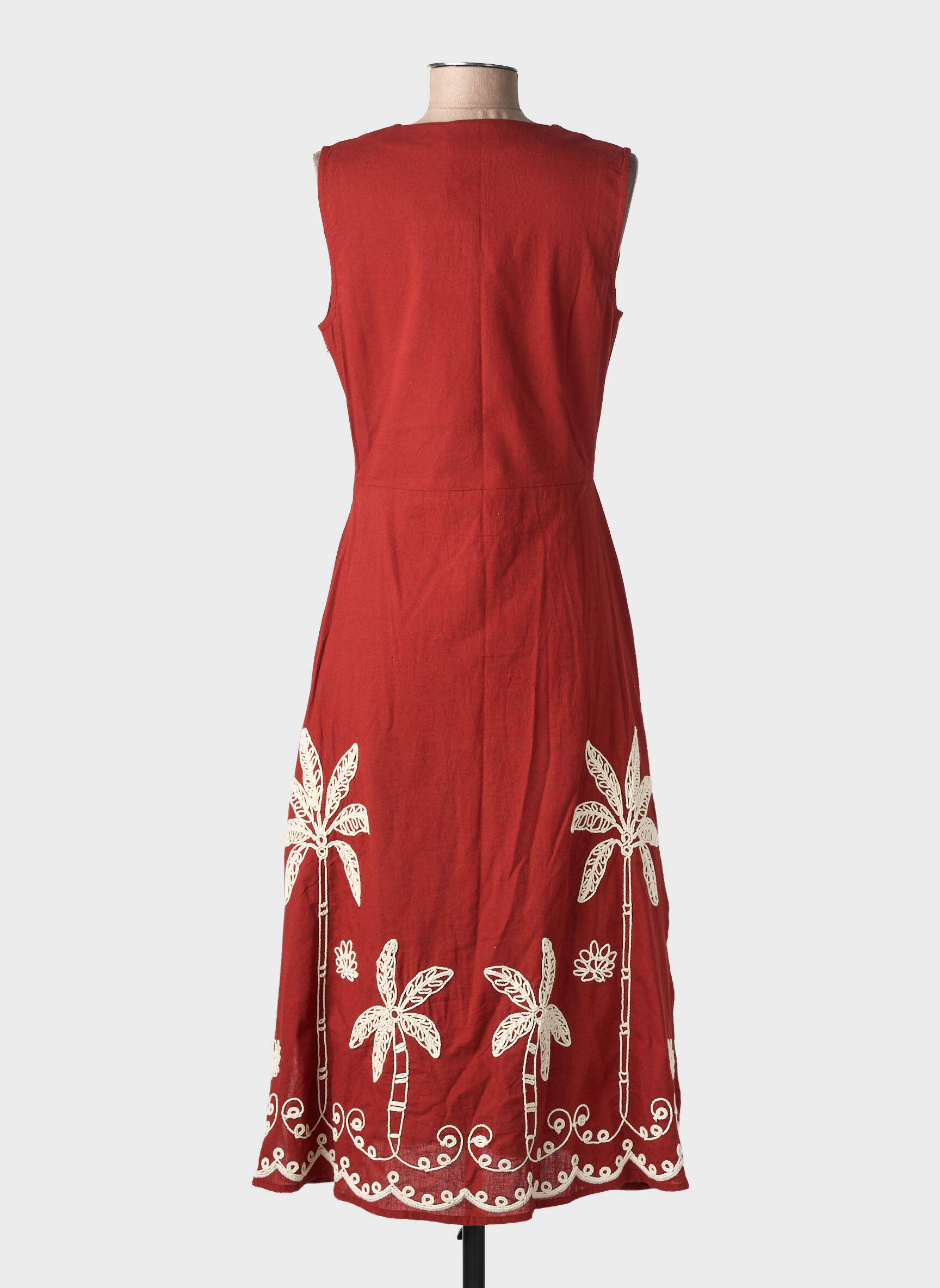 Rochie lungă fără mâneci fără mâneci maro LA PETITE ETOILE femeie