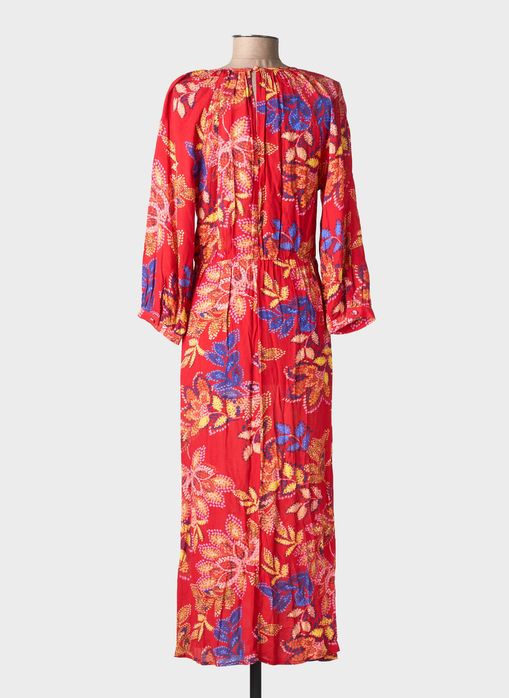Rochie lungă mâneci lungi mâneci lungi roșu LA PETITE ETOILE femeie