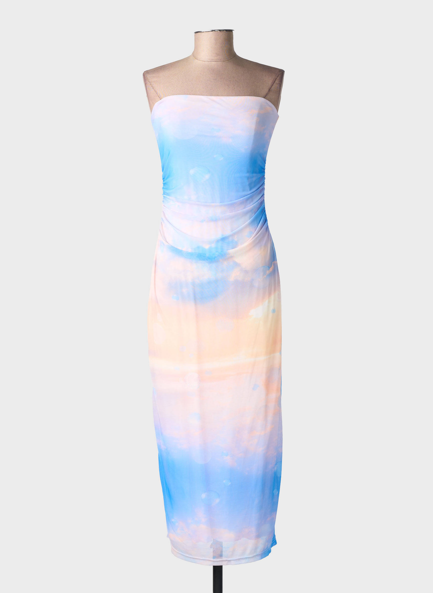 Rochie midi fără mâneci fără mâneci albastru NUMPH femeie