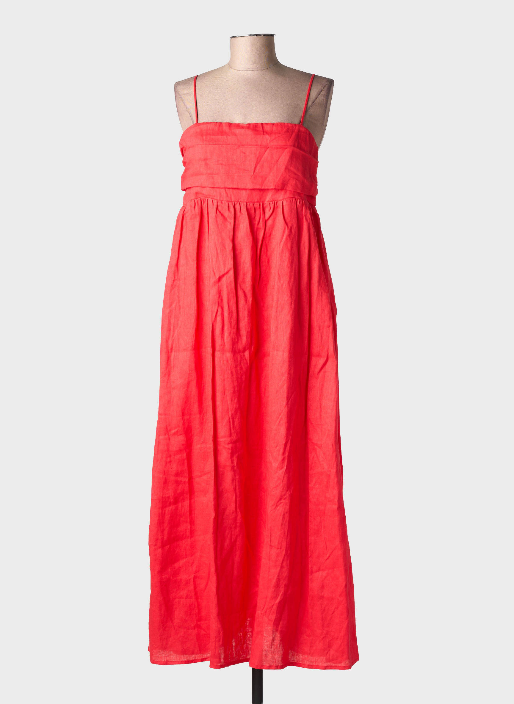 Rochie midi fără mâneci fără mâneci roșu ARTLOVE femeie