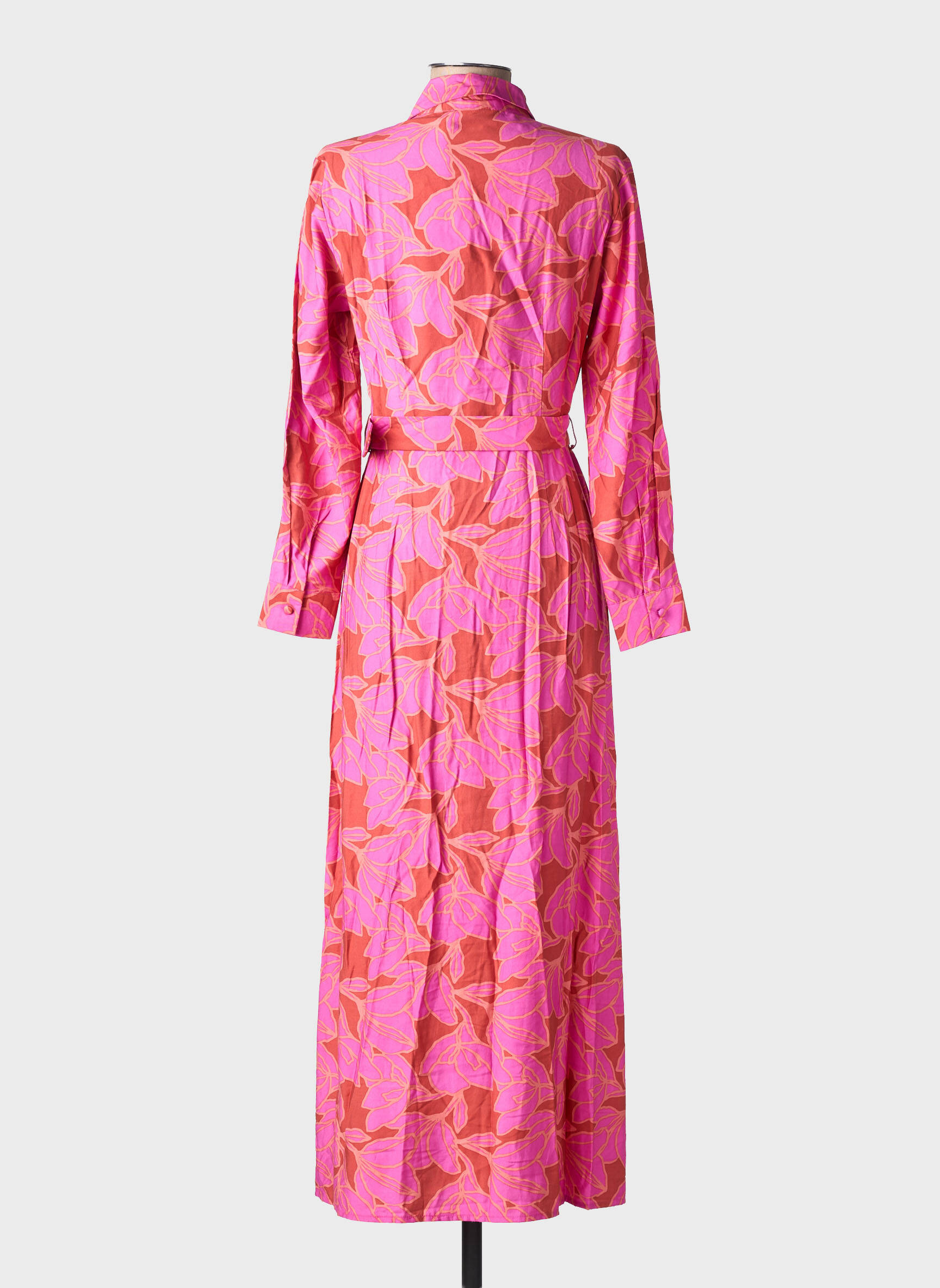 Rochie lungă mâneci lungi mâneci lungi roz LA PETITE ETOILE femeie