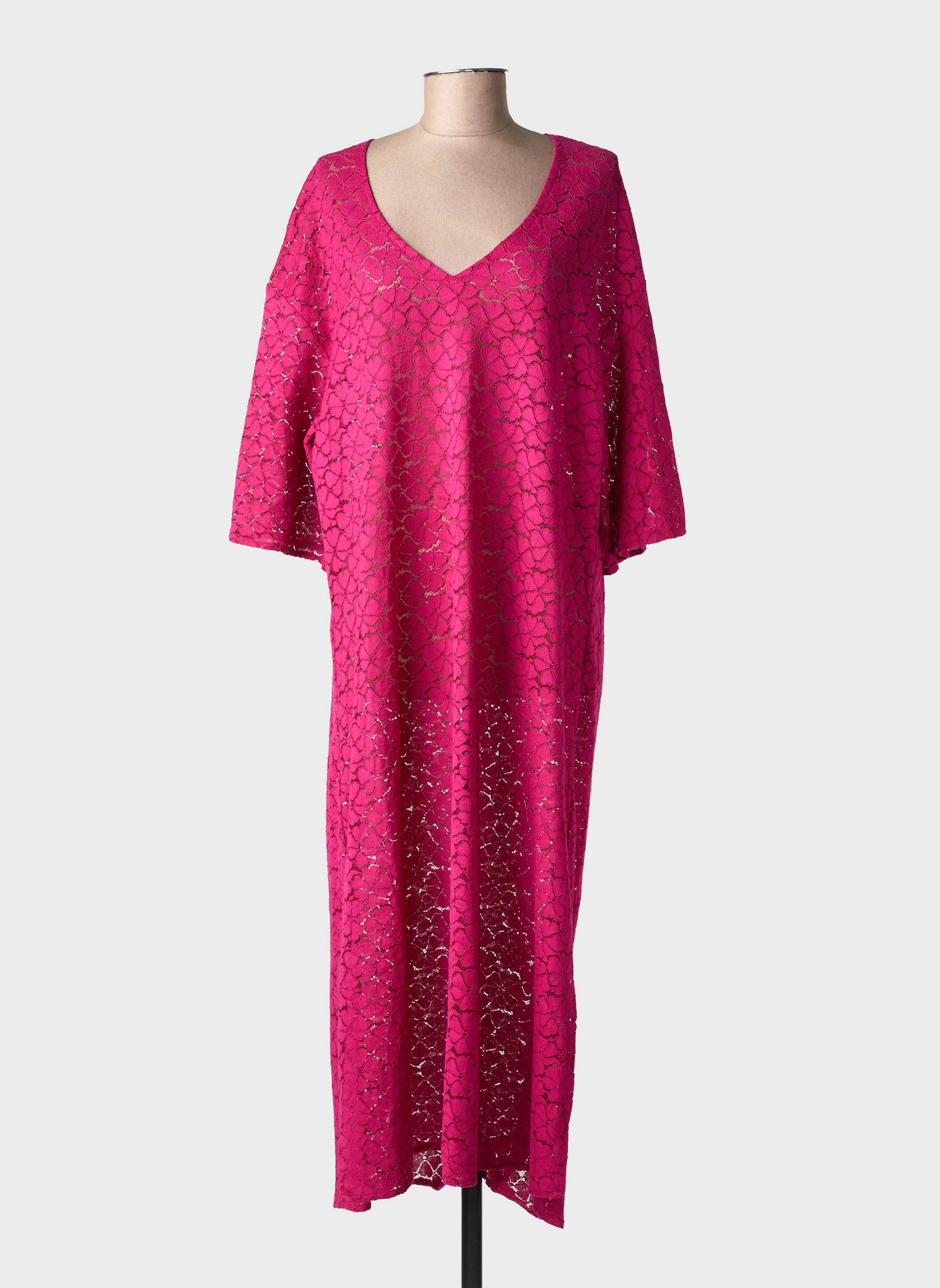Rochie lungă mâneci scurte mâneci scurte violet LA PETITE ETOILE femeie
